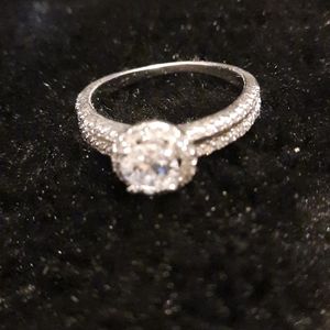 Simulated Diamond Ring with Baguetts